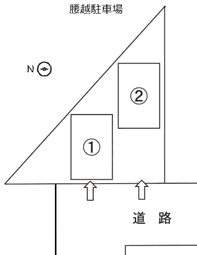 腰越駐車場の駐車配置図