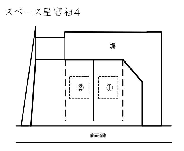 スペース屋富祖4の駐車配置図