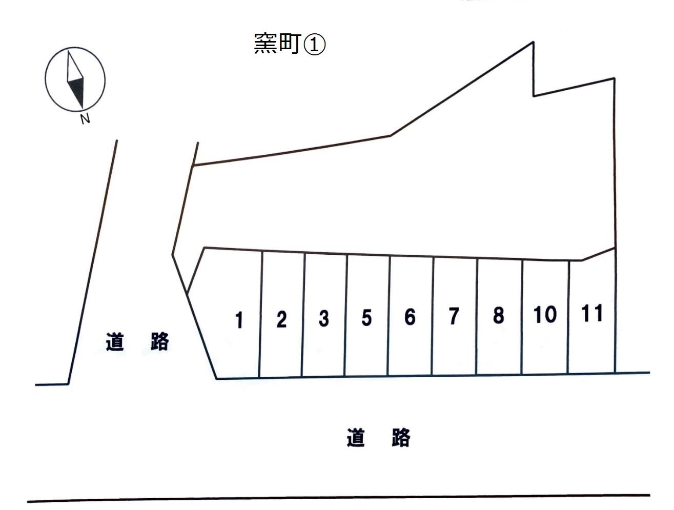 窯町①の駐車配置図