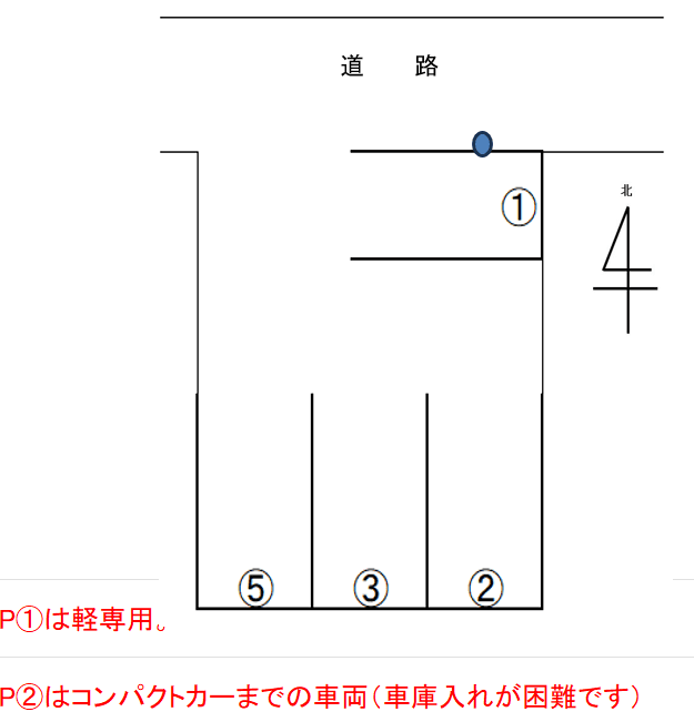 東又兵ヱ駐車場の駐車配置図