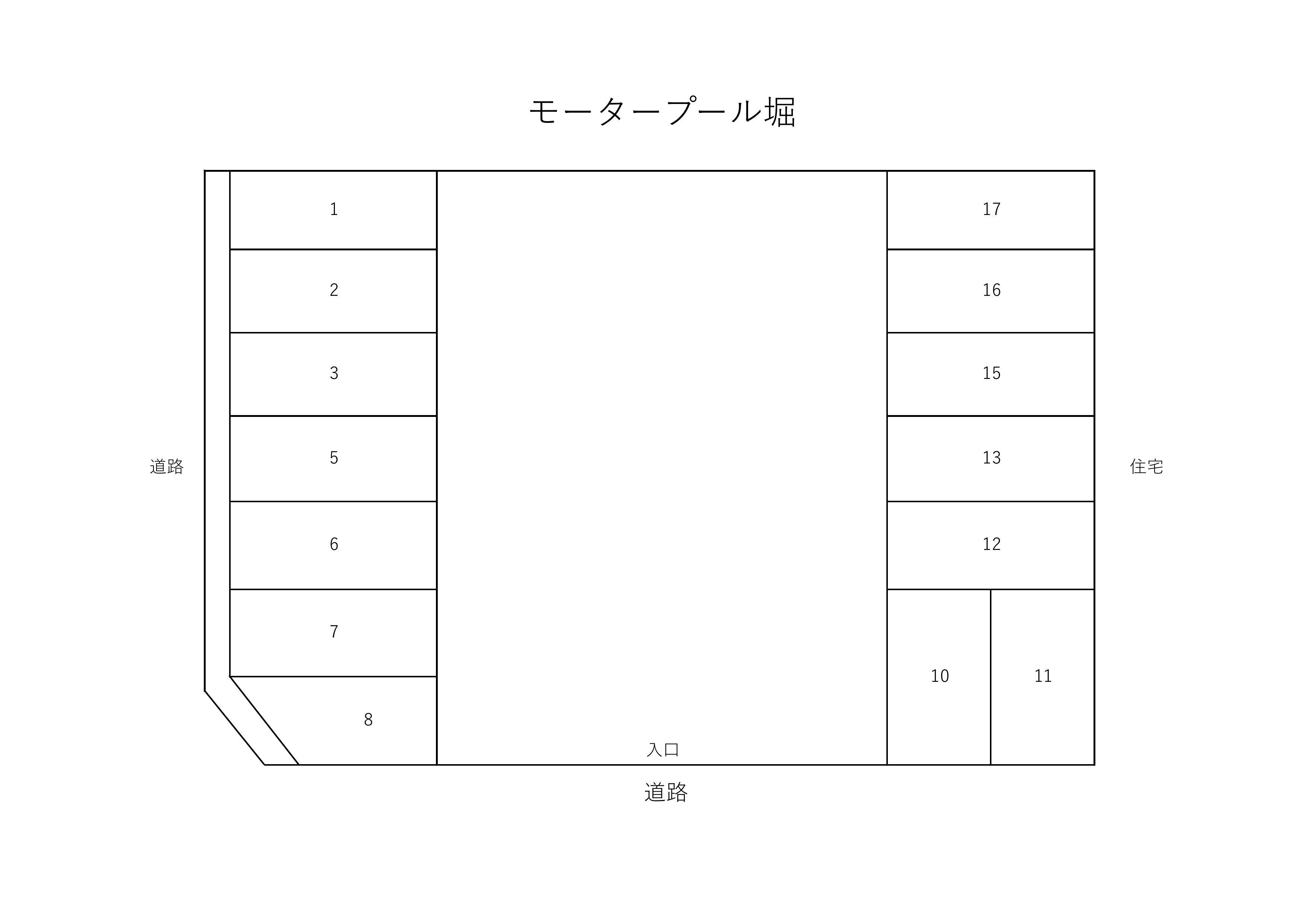モータープール堀の駐車配置図