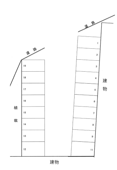 ラフィネ・NC駐車場の駐車配置図