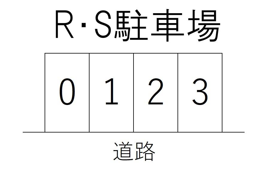 R・S駐車場の駐車配置図
