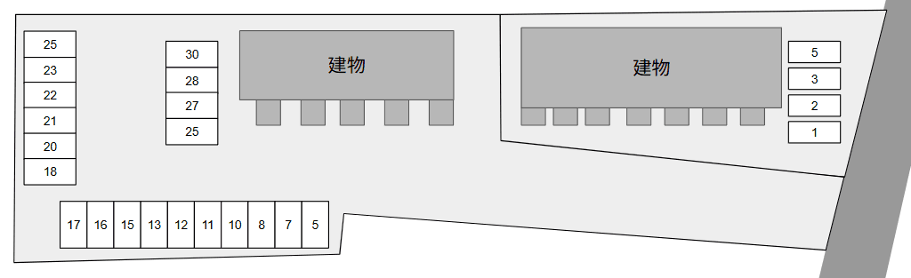 Primal Gold別駐車場の駐車配置図