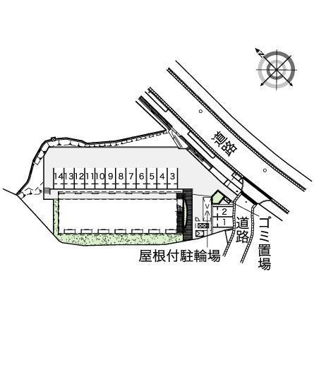 シャルマン上道Ⅲ(43053)の駐車配置図