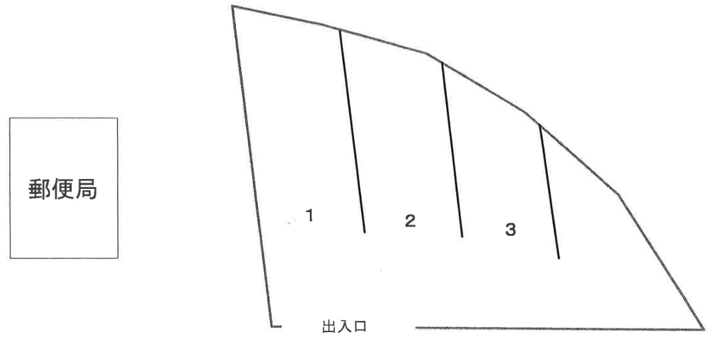 西浦駐車場Eの駐車配置図