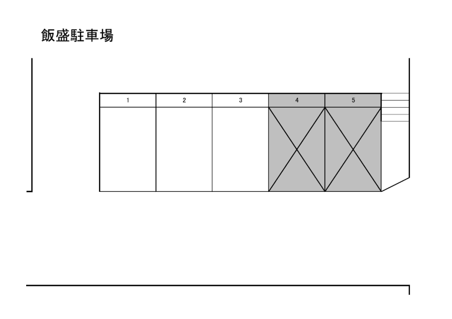 飯盛駐車場の駐車配置図