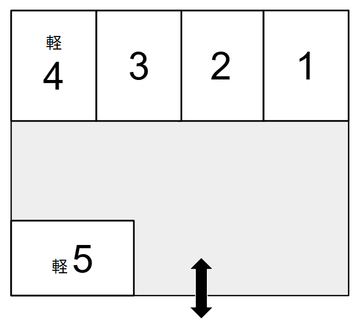 第2DSパーキングの駐車配置図