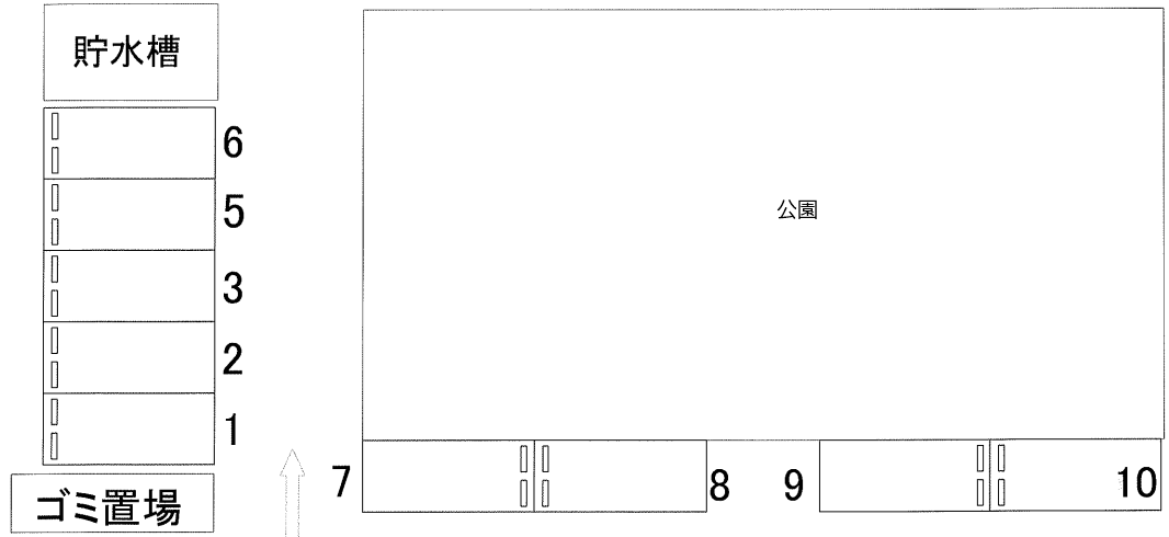 プリモーテ枚方公園の駐車配置図