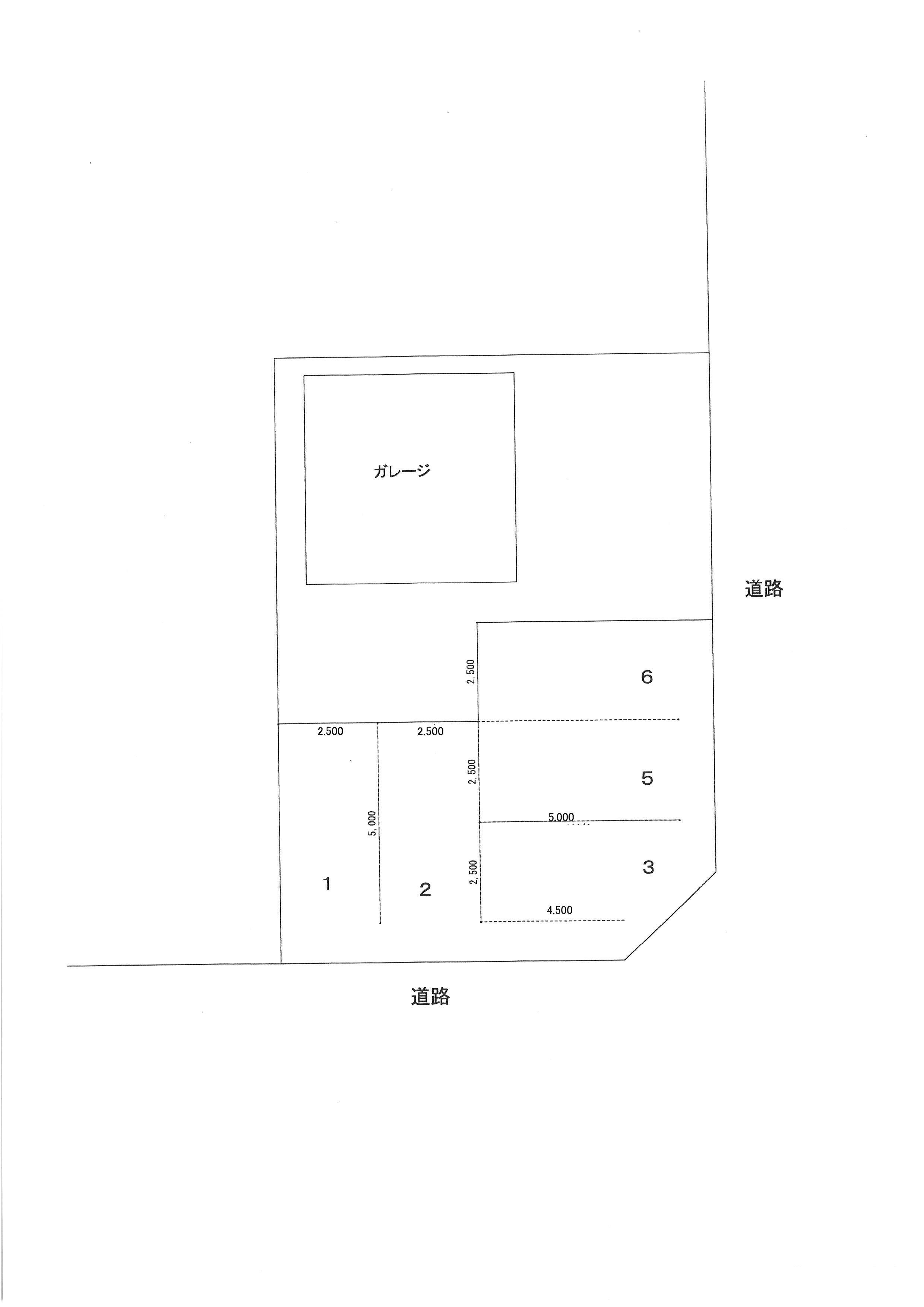 金子月極駐車場の駐車配置図