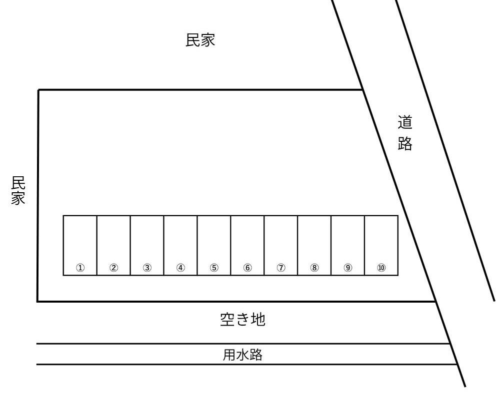 小林駐車場の駐車配置図