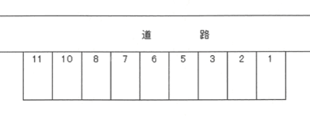 上島駐車場Ⅲの駐車配置図