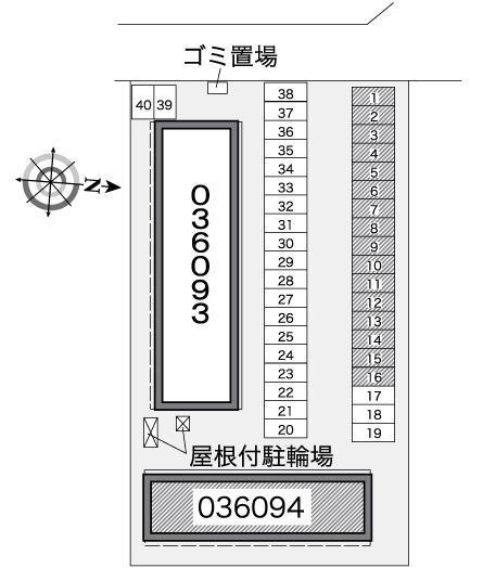 エクセル林泉寺 弐(36094)の駐車配置図