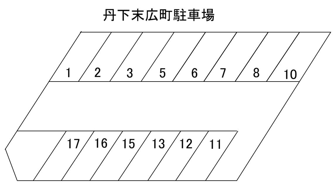 丹下末広町駐車場の駐車配置図