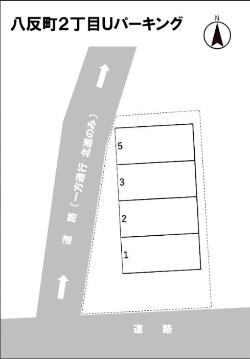 八反町2丁目Uパーキングの駐車配置図