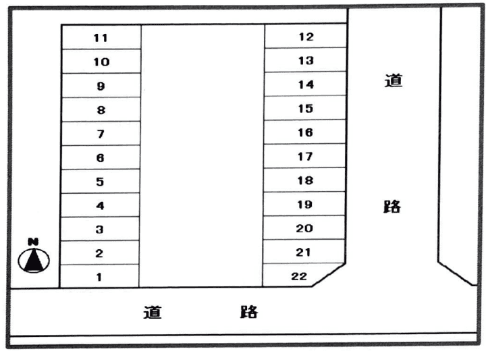 国府台稲垣駐車場の駐車配置図