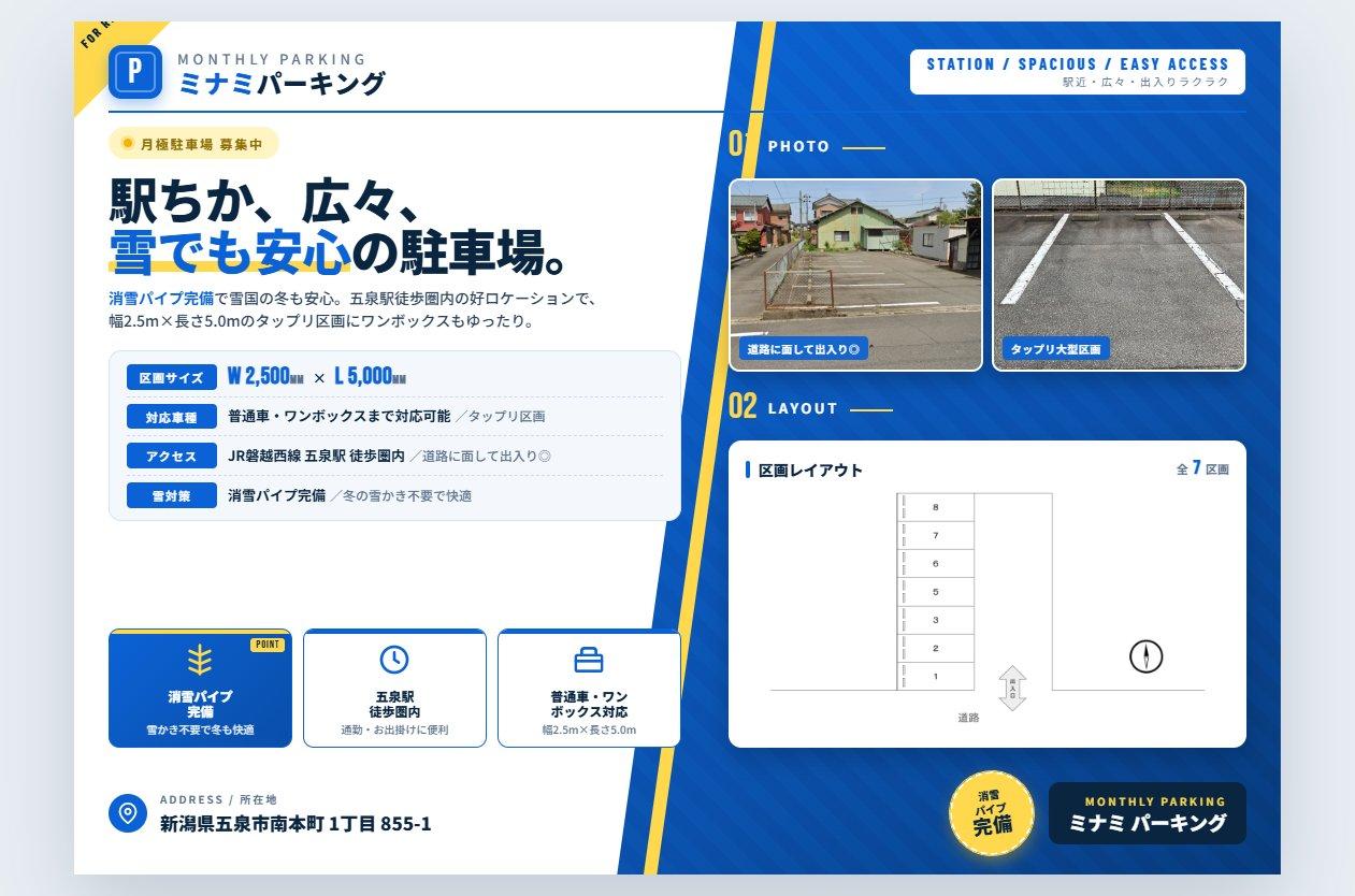 ミナミパーキングの外観・駐車場イメージ1枚目