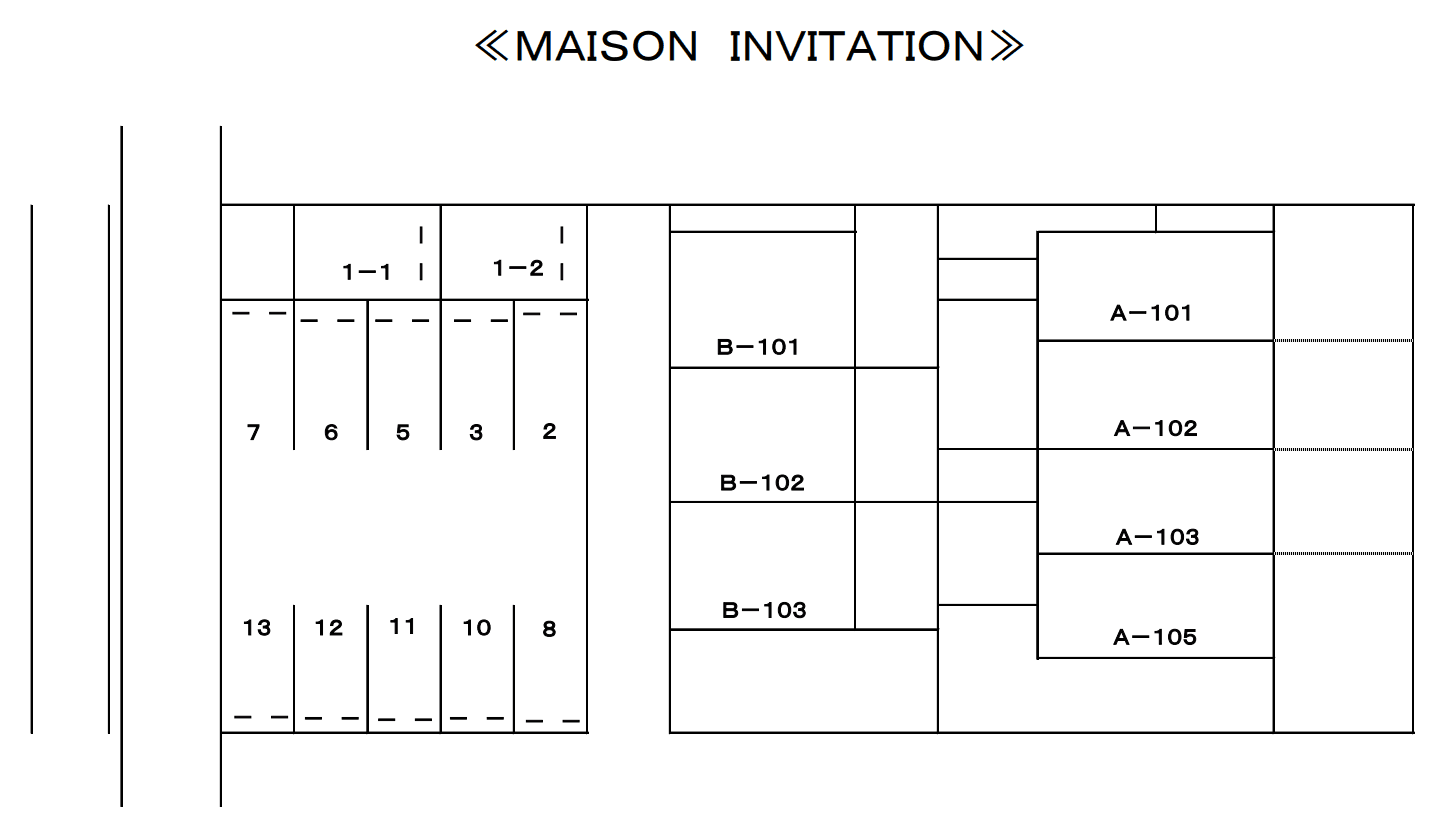 MAISON INVITATION Aの駐車配置図