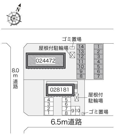 クレール(24472)の駐車配置図
