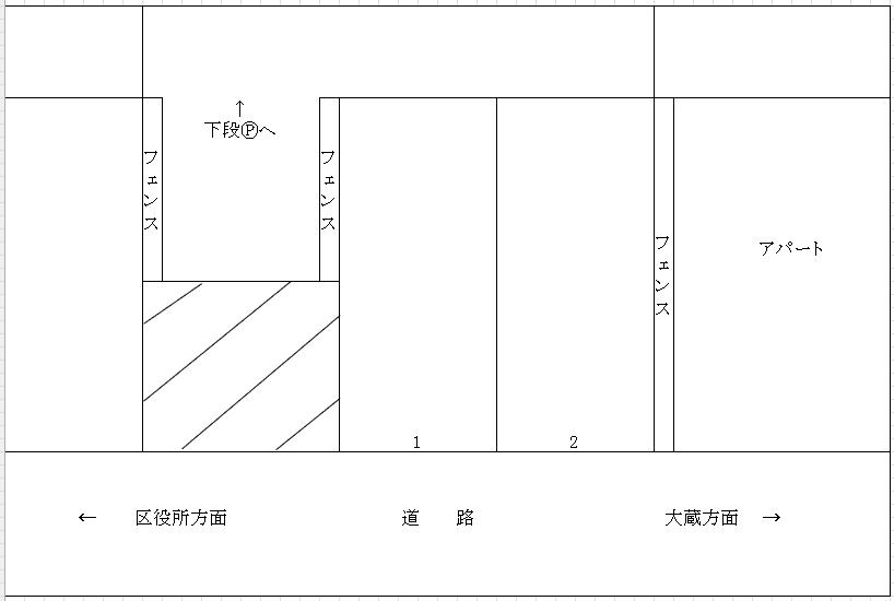 中央1丁目Yパーキングの駐車配置図