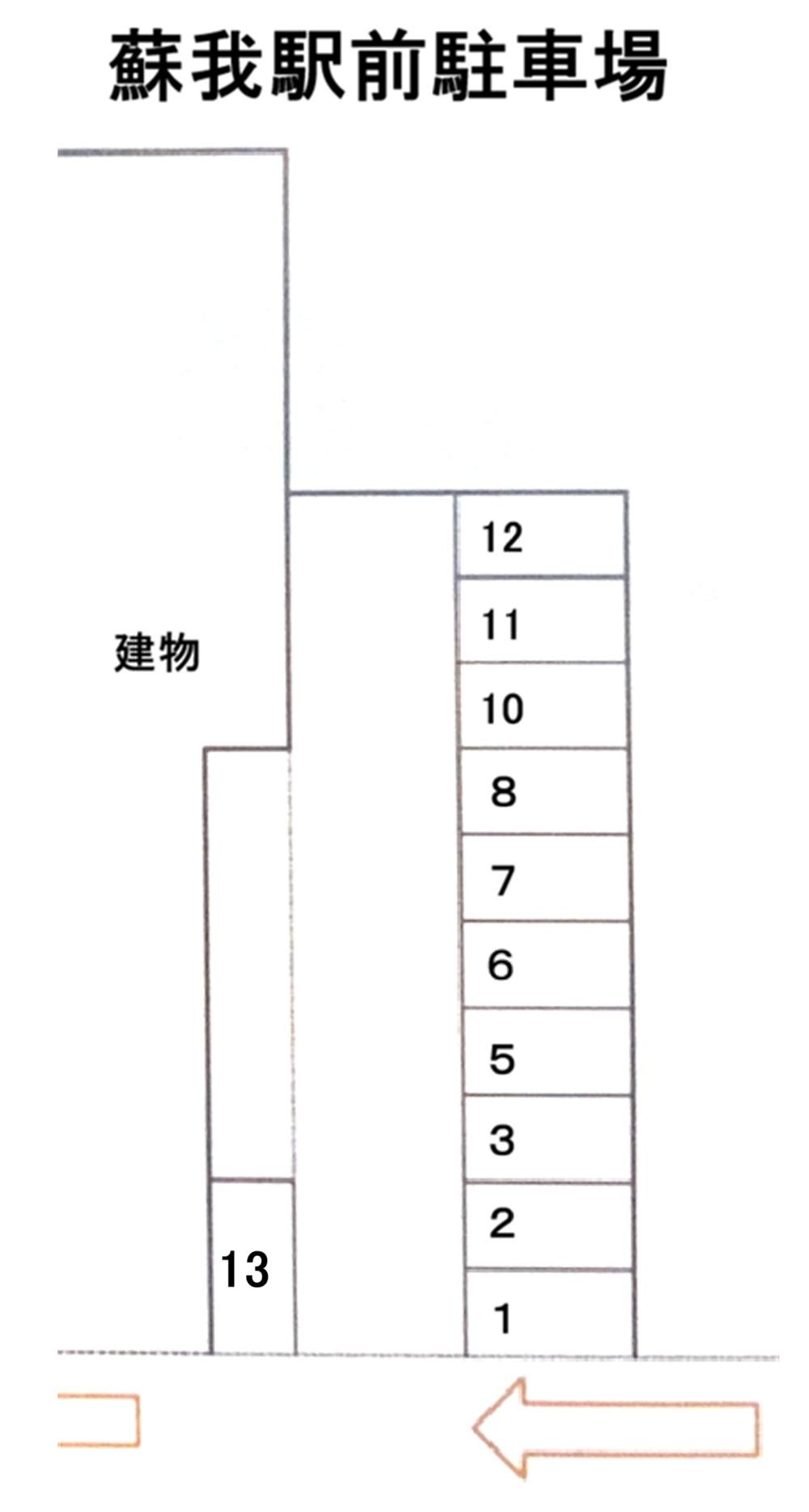 蘇我駅前駐車場の駐車配置図