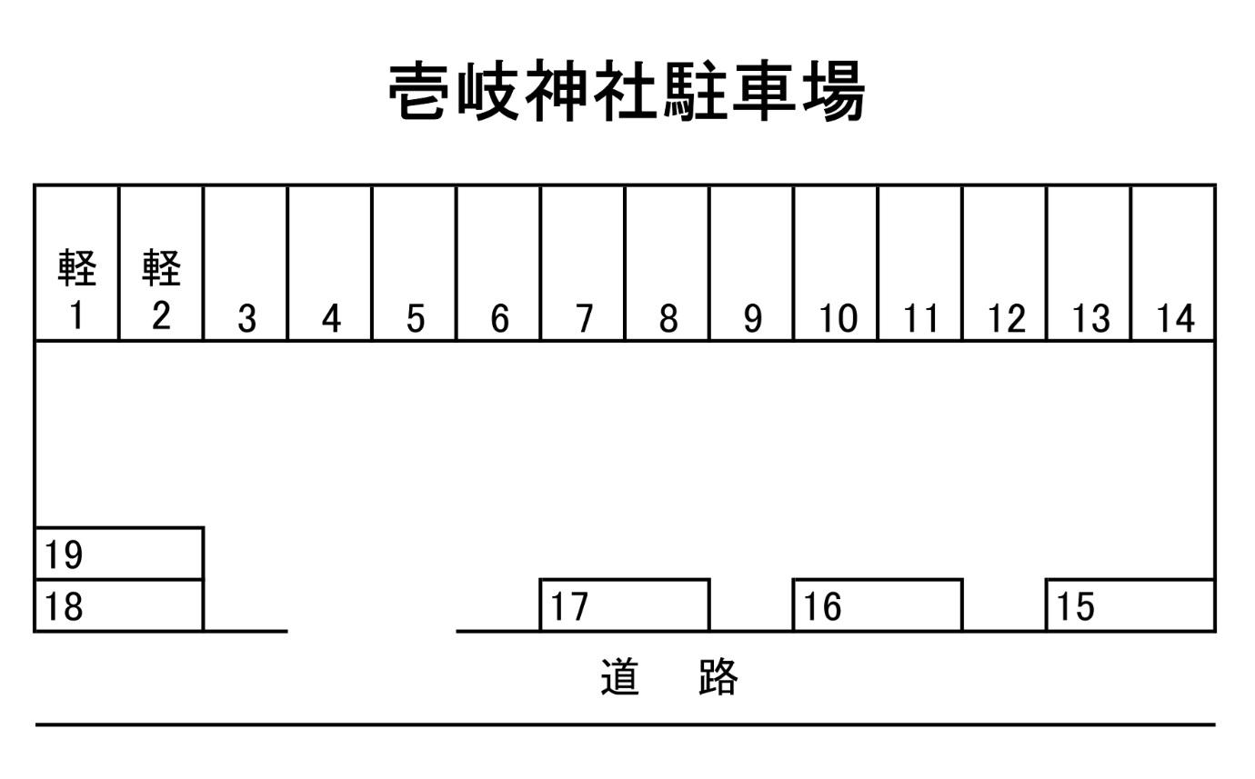壱岐神社駐車場の駐車配置図