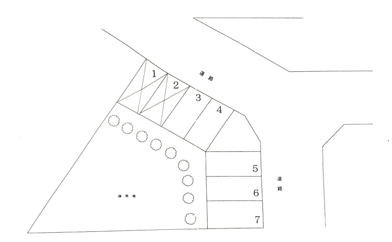 下宿駐車場の駐車配置図