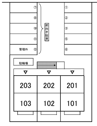 サンガーデン広住の駐車配置図