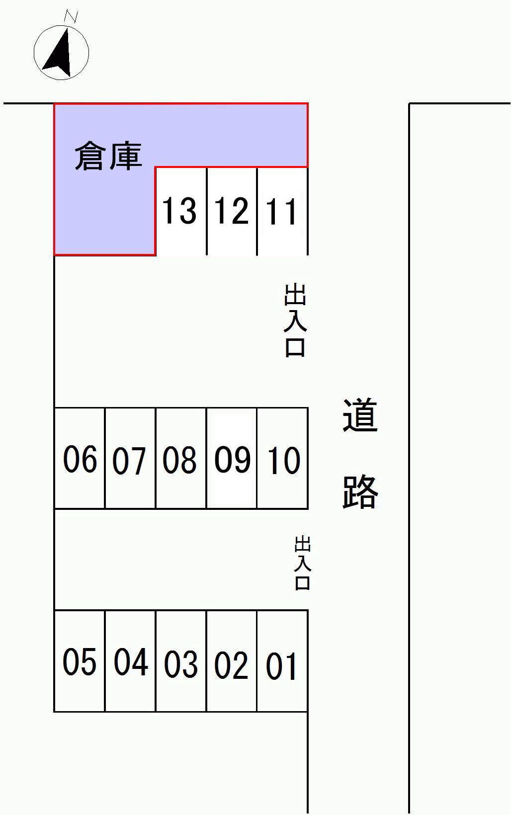 鯨岡駐車場の駐車配置図