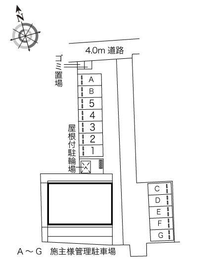 お茶屋口(45556)の駐車配置図