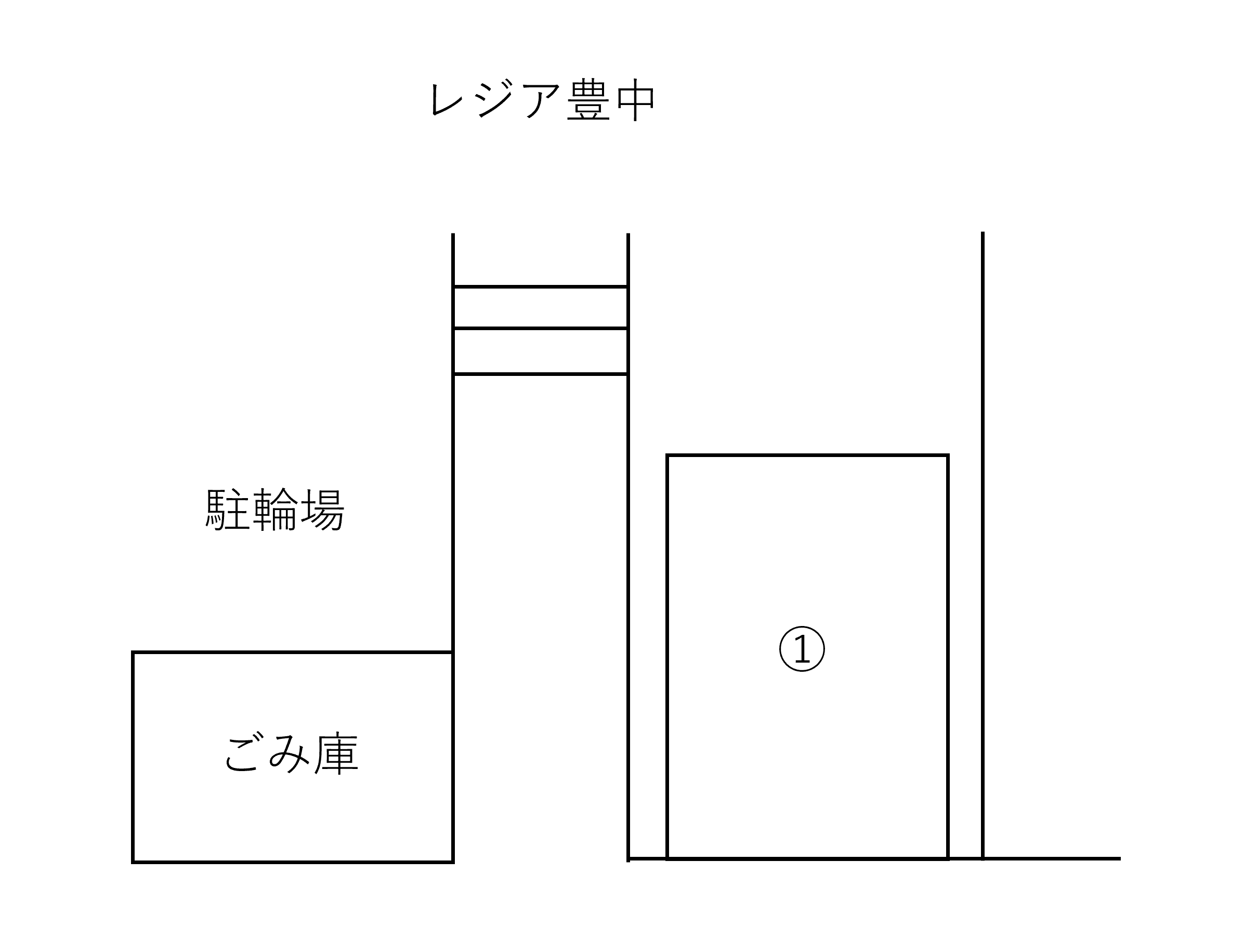 レジア豊中本町の駐車配置図
