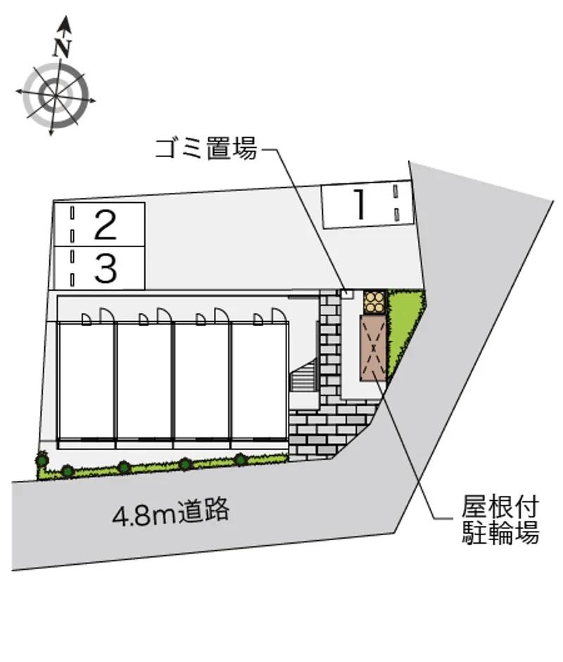 エスポワールⅡ (22568) 敷地外駐車場の駐車配置図