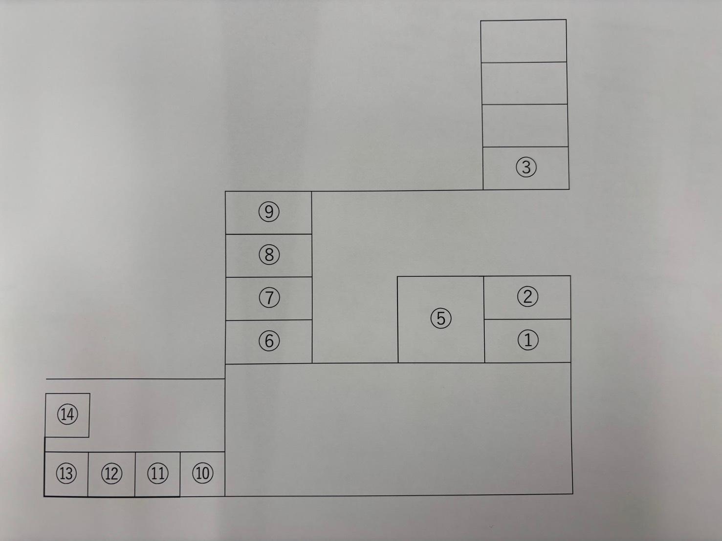 伊吾多パーキングの駐車配置図