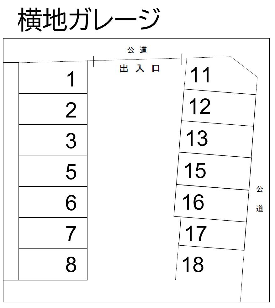 千成通1駐車場の駐車配置図