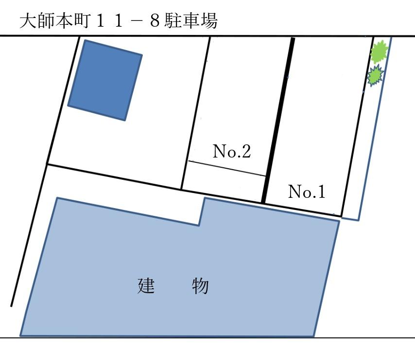 大師本町11-8駐車場の駐車配置図