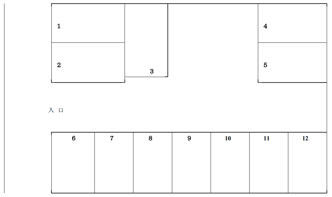 高塚町973番の駐車配置図
