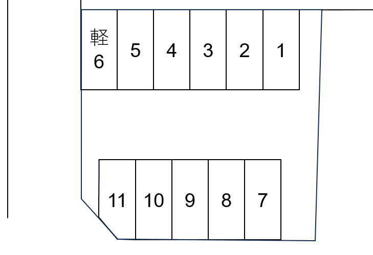田井島FDパーキングⅡの駐車配置図