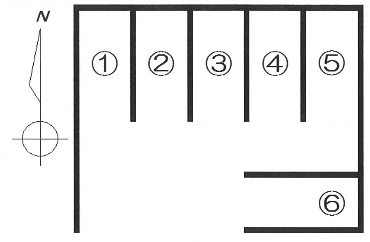 石垣西6丁目駐車場の駐車配置図
