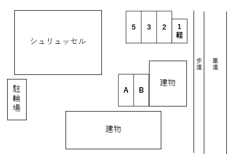 CD534 シュリュッセル駐車場の駐車配置図
