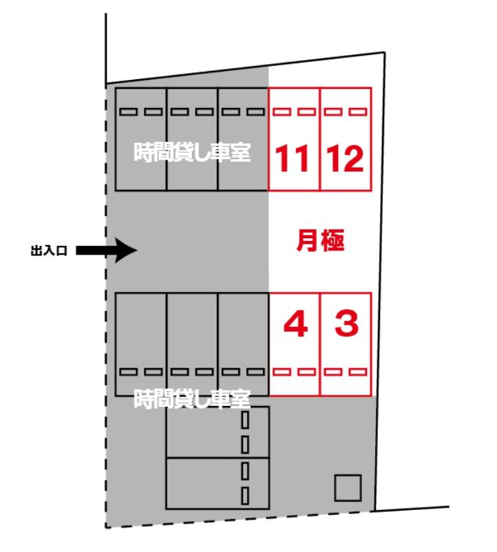 Dパーキング飯倉1丁目PS第1の駐車配置図