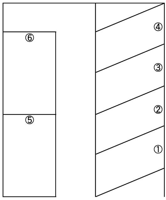 五井中央西駐車場の駐車配置図