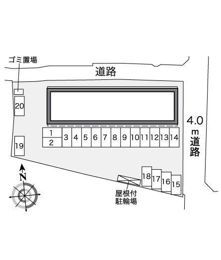 イルミナ A(39070)の駐車配置図