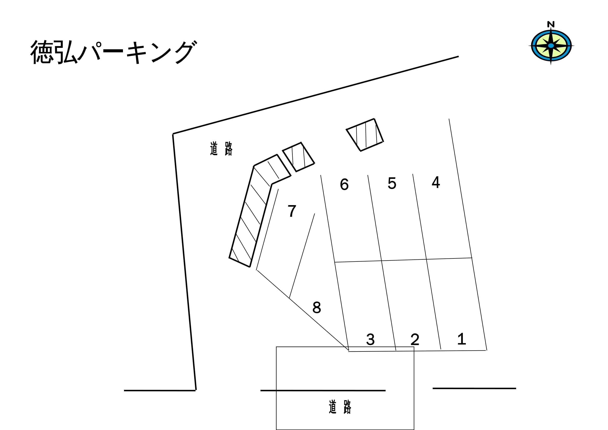 徳弘パーキングの駐車配置図