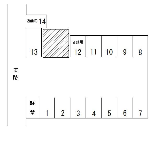 美里駐車場の駐車配置図