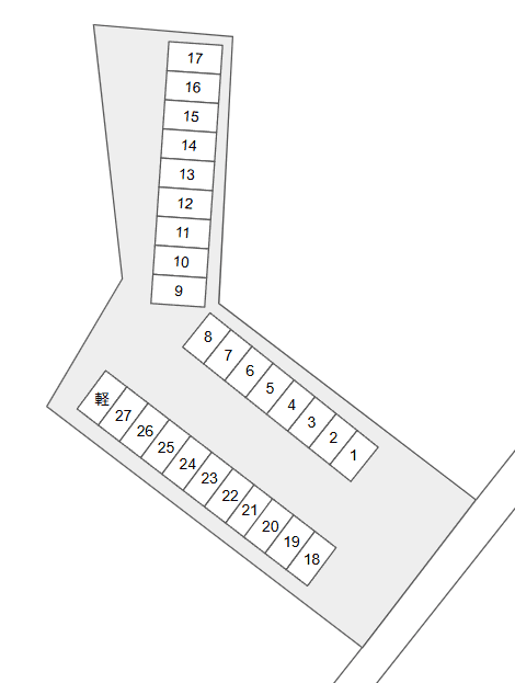 O駐車場の駐車配置図