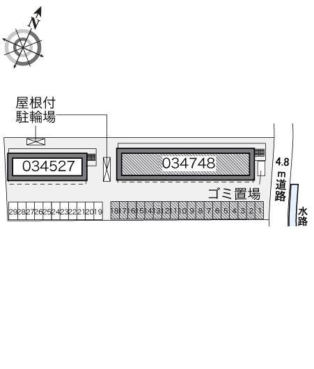空港通Ⅱ(34748)の駐車配置図