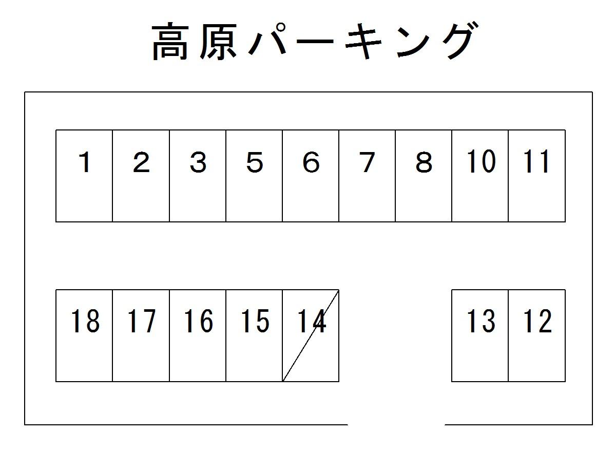 高原パーキングの駐車配置図