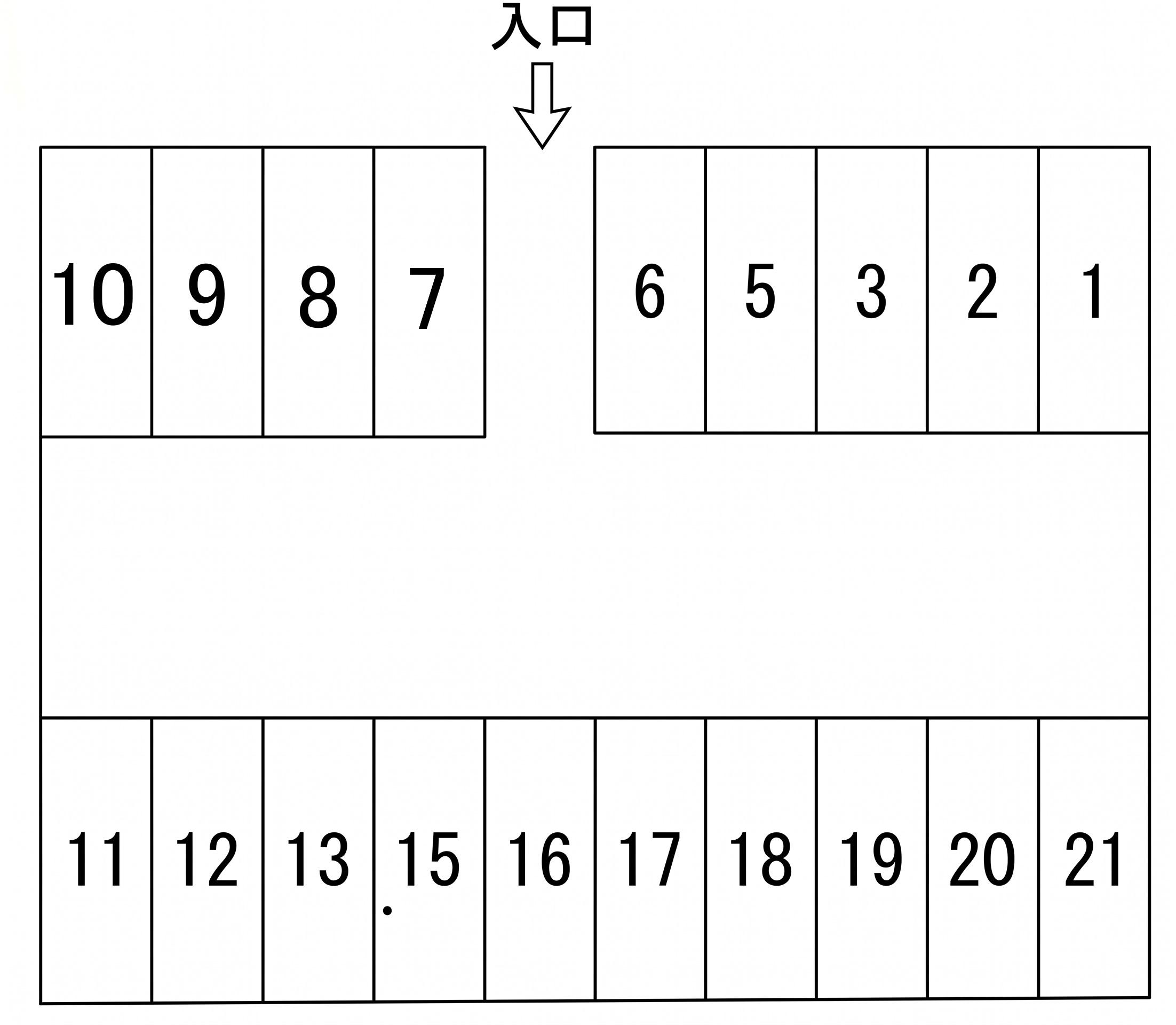 川井駐車場の駐車配置図