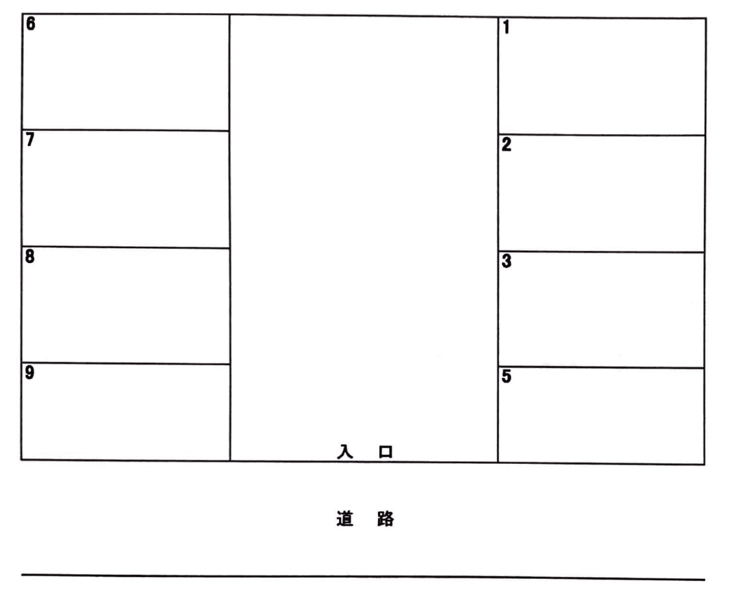 栄1丁目佐々木駐車場の駐車配置図