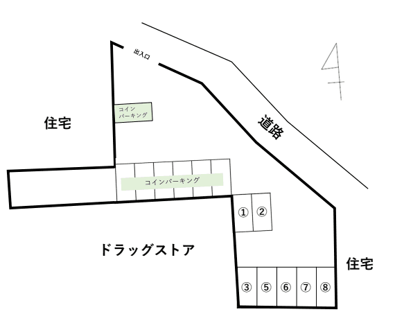 イーグルパーキングの駐車配置図